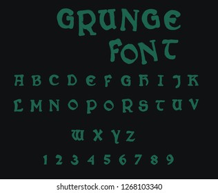 Grunge vector font