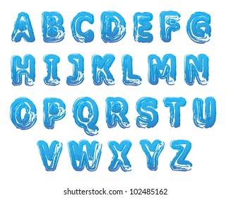 grunge vector font easy to edit