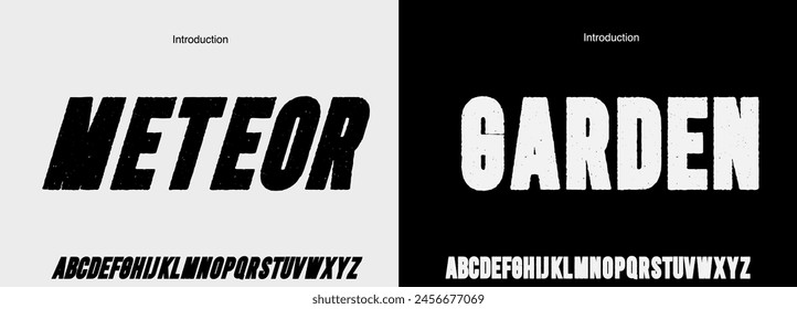 Grunge vector font with texture. Typography destroyed style alphabet fonts for fashion, sport, technology, digital, movie, logo design, vector illustration.