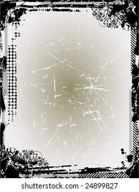 Grunge vector frame