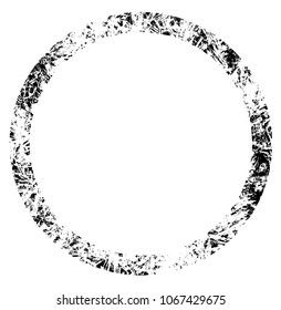 Grunge vector frame.  Abstract round shape
