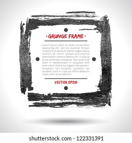 Engrase el marco vectorial. Borde fondo. Fondo de color de agua. Fondo retro. Fondo vintage. Antecedentes comerciales.Antecedentes abstractos. Dibujado a mano. Fondo de textura. Forma abstracta