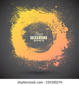 Grunge vector frame. Grunge background. Watercolor background. Retro background. Vintage background. Business background. Abstract background. Hand drawn. Texture background. Abstract round shape