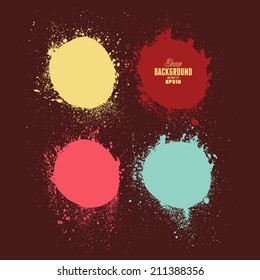 Grunge vector frame. Grunge background. Watercolor background. Retro background. Vintage background. Business background. Abstract background. Hand drawn. Texture background. Abstract round shape