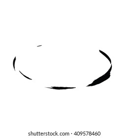 Grunge vector frame oval shape