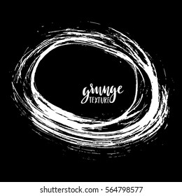 Grunge vector frame. Watercolor background. Hand drawn texture. Abstract round shape
