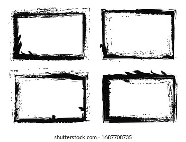 Grunge Vector Frames. Grunge Backgrounds. Vintage Design Elements.