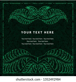 Grunge vector greeting background - card (invitation) with leafs anf flowers