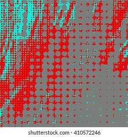 Grunge vector halftone background.