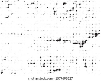 Grunge vector halftone texture overlay background. Abstract black and white dotted background. EPS10 vector illustration.