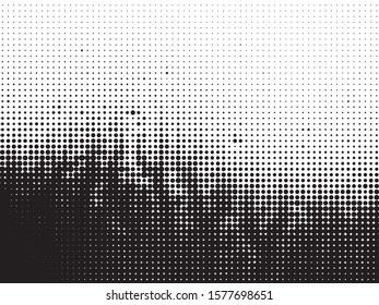 Grunge vector halftone texture overlay background. Abstract black and white dotted background. EPS10 vector illustration.