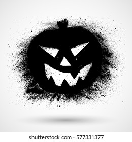 Grunge Vector Halloween Pumpkin Icon