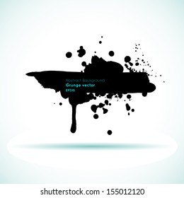 Grunge vector hand drawn background. Ink splatter