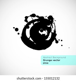 Grunge vector hand drawn background. Ink splatter
