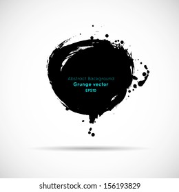 Grunge vector hand drawn background. Ink splatter
