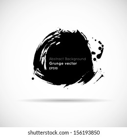 Grunge vector hand drawn background. Ink splatter