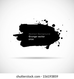 Grunge vector hand drawn background. Ink splatter