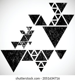 Grunge vector Hipster Triangle Background . Pattern  . Abstract modern Geometrical Design Template .