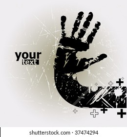 Grunge Vector Images Hands scale to any size