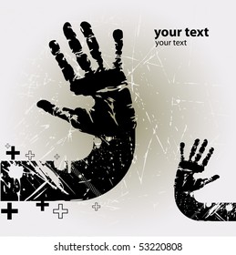 Grunge Vector Images Hands scale to any size