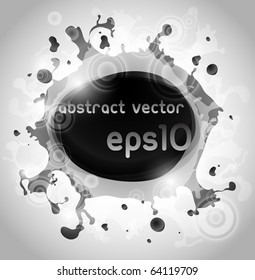 Grunge vector ink banner