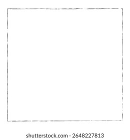 Grunge Vektorfarbe handgemalte Pinsel Strichrahmen. Monochromer farbiger Hintergrund. Hintergrund im Retro-Vintage-Stil. Abstrakter Texturhintergrund. Rechteck, quadratischer Rahmen einzeln auf weißem Hintergrund. 