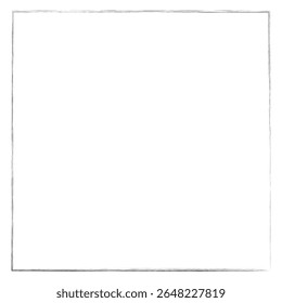 Grunge vector ink hand painted brush stroke frame. Monochrome grunge background. Retro vintage style background. Abstract texture background. Rectangle, square frame isolated on white background. 