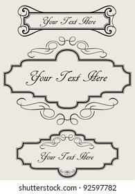 grunge vector label set.