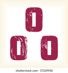 Grunge vector O letter - vector type alphabet - slab serif font