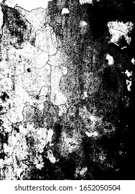 Textura de pared dañada antigua del vector de grietas