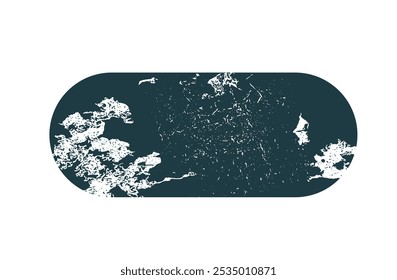 Grunge Vector oval Stamp. Distress grain surface dust and rough background concept. Overlay texture stamps with banners, logos, icon, label and badges.