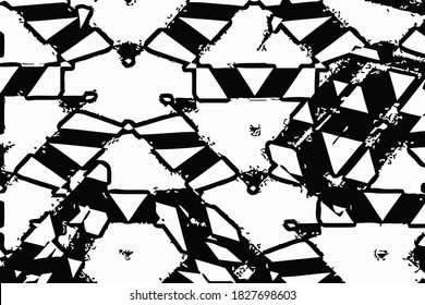 Sobreposición vectorial gruesa. Textura áspera en blanco y negro. Fondo arañado monocromo.