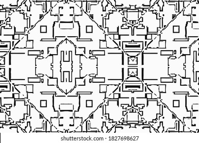 Sobreposición vectorial gruesa. Textura áspera en blanco y negro. Fondo arañado monocromo.