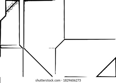 Grunge vector overlay. Black and white rough texture. Monochrome scratched background.