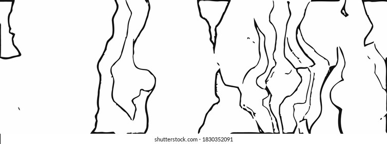 Sobreposición vectorial gruesa. Textura áspera en blanco y negro. Fondo arañado monocromo.