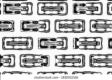 Grunge vector overlay. Black and white rough texture. Monochrome contrast background.