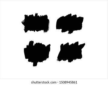 grunge vector paint texture ink brush stroke background.black watercolor 