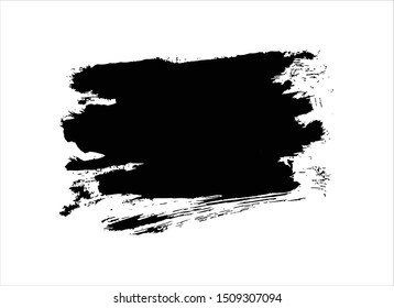 grunge vector paint texture ink brush stroke background.black watercolor 