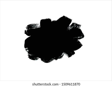 grunge vector paint texture ink brush stroke background.black watercolor 