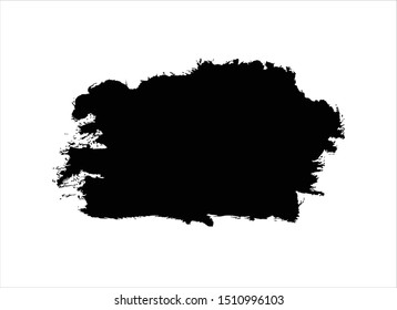 grunge vector paint texture ink brush stroke background.black watercolor 
