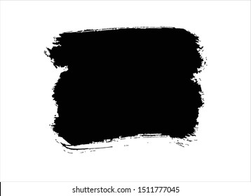 grunge vector paint texture ink brush stroke background.black watercolor 