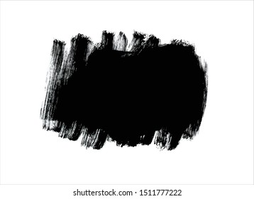 grunge vector paint texture ink brush stroke background.black watercolor 