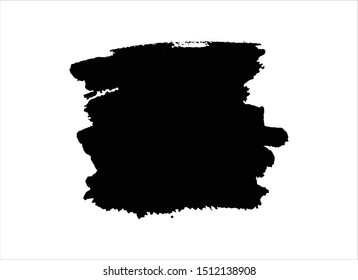 grunge vector paint texture ink brush stroke background.black watercolor