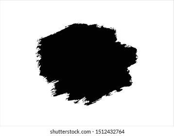 grunge vector paint texture ink brush stroke background.black watercolor 
