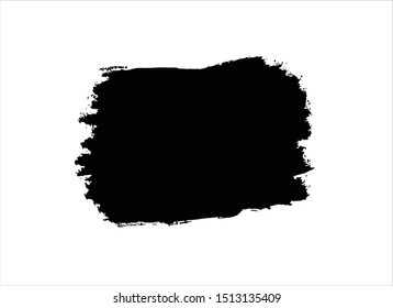 grunge vector paint texture ink brush stroke background.black watercolor