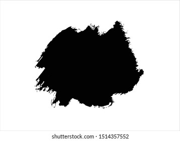 grunge vector paint texture ink brush stroke background.black watercolor
