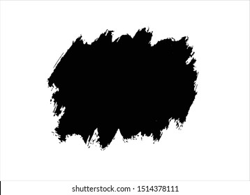 grunge vector paint texture ink brush stroke background.black watercolor