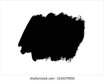grunge vector paint texture ink brush stroke background.black watercolor