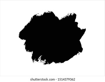 grunge vector paint texture ink brush stroke background.black watercolor