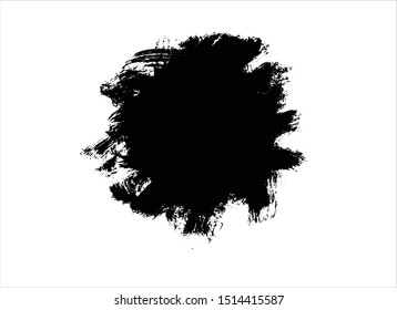 grunge vector paint texture ink brush stroke background.black watercolor